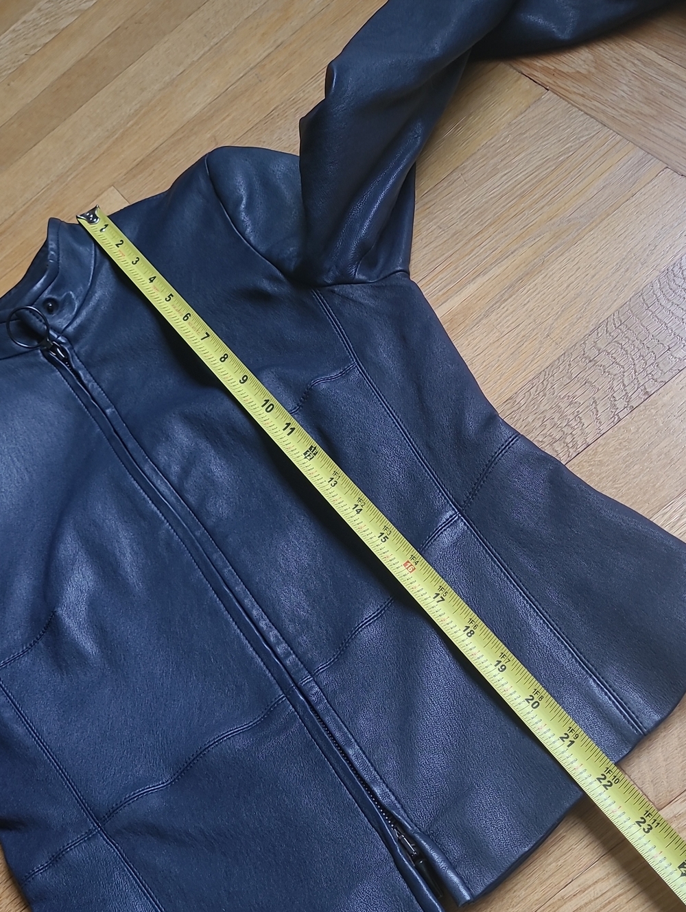 Akris Punto Moto Biker Jacket Lamb Nappa Leather - Picture 16 of 16
